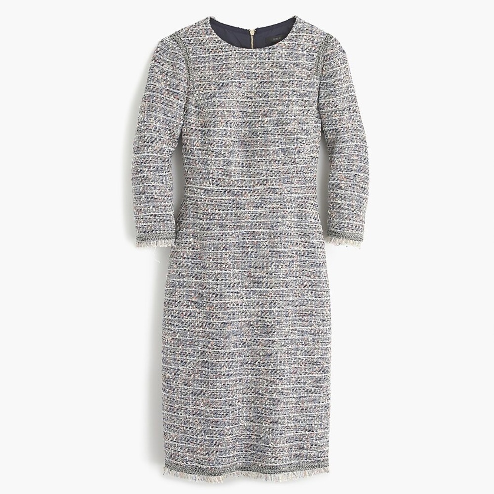 J Crew Fringe Tweed Dress EUC size 2